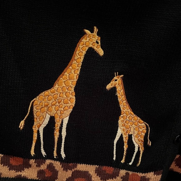 Marisa Christina Classics Petite Animal Cardigan Sz Small - Picture 3 of 10